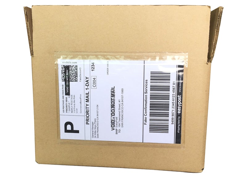 SJPACK 7.5" x 5.5" Shipping Label Sleeves, SJPACK Clear Adhesive Top Loading Packing List/Label Envelopes Pouches(200 Bags) - Image 4